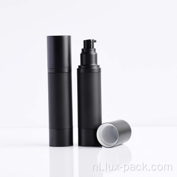 Aangepaste maat matte zwarte airless fles